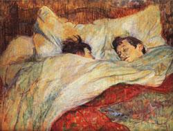 Henri De Toulouse-Lautrec The bed oil painting picture